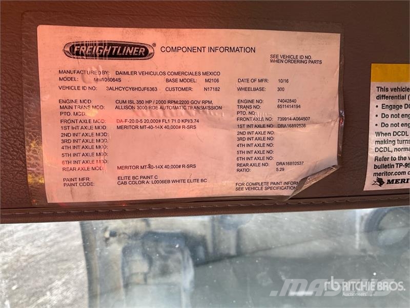 Freightliner M2 106 平板栏板货车