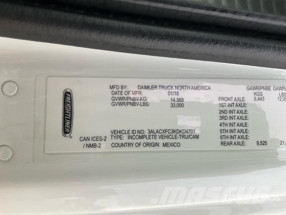 Freightliner M2 106 4x2 Van Truck Sanduk kamioni