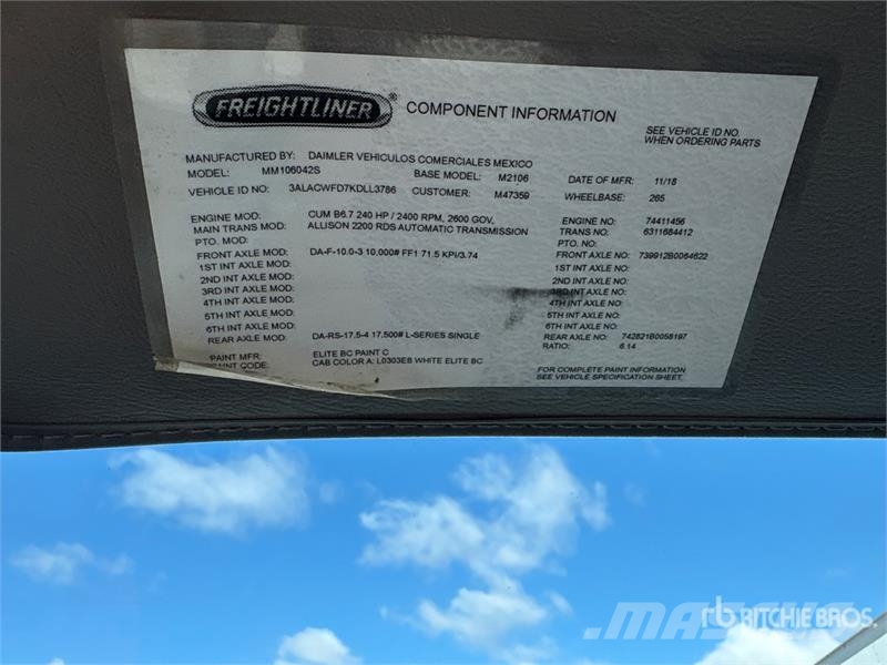 Freightliner M2 106 4x2 Standard commercial box/van truck Van T Sanduk kamioni
