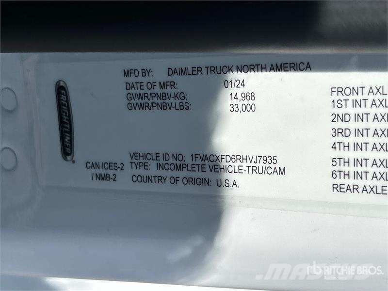 Freightliner M2 106 4x2 Van Truck Sanduk kamioni