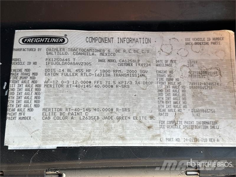 Freightliner REBUILT Cascadia 125 6x4 T/A Sleeper Truck Tractor Truck Tractor Units