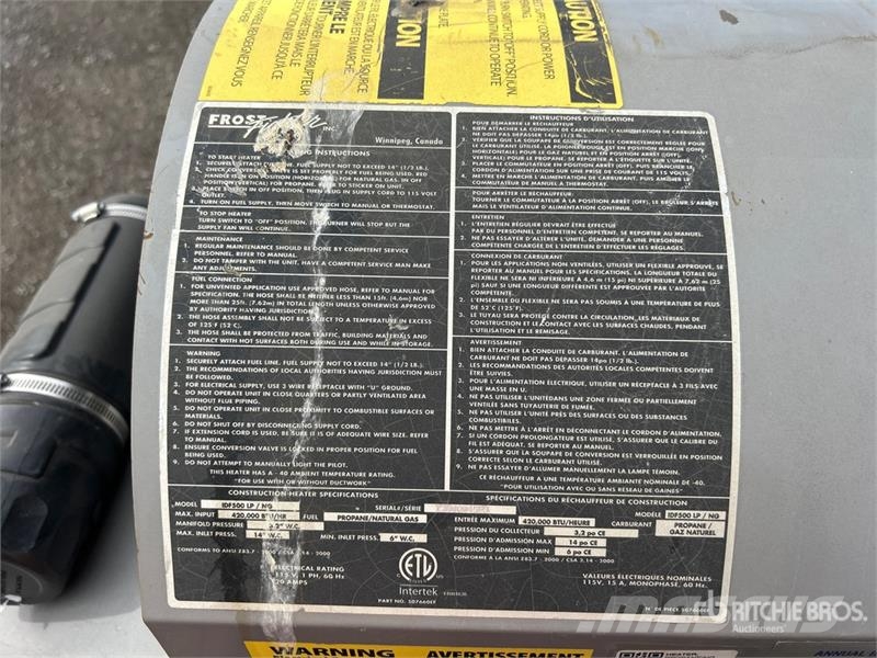 Frost Fighter IDF500 LP/NG Heating and thawing equipment