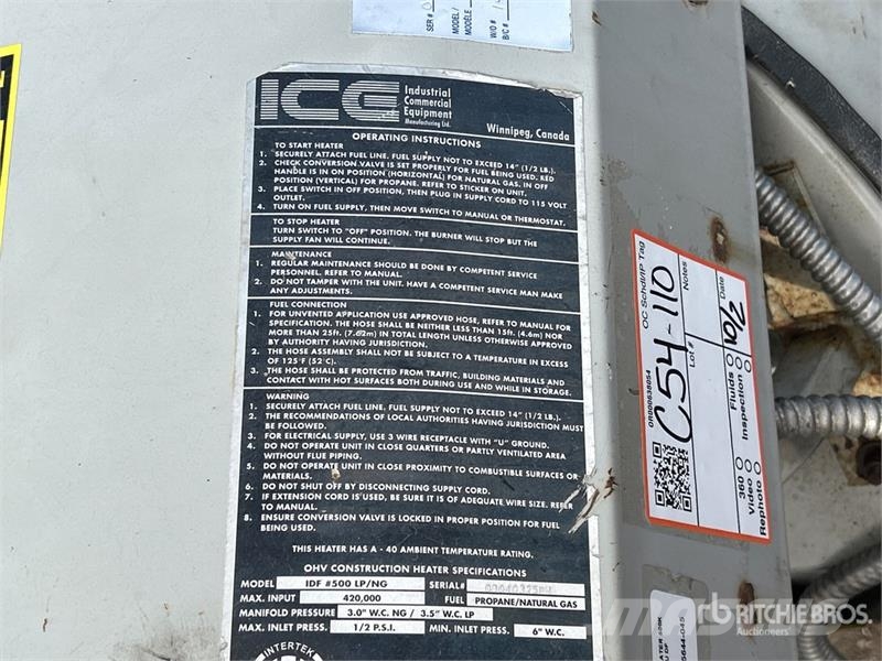 Frost Fighter IDF500 LP/NG Heating and thawing equipment