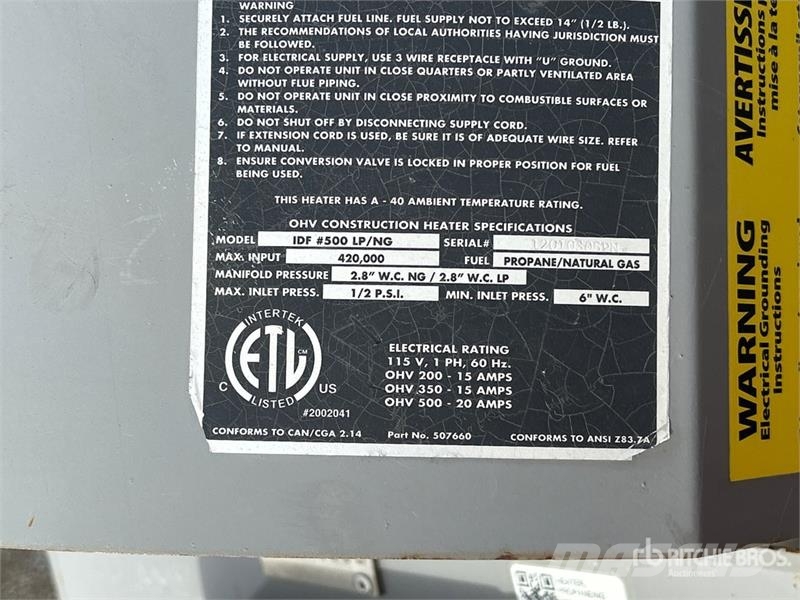 Frost Fighter IDF500 LP/NG Kühl- und Heizsysteme