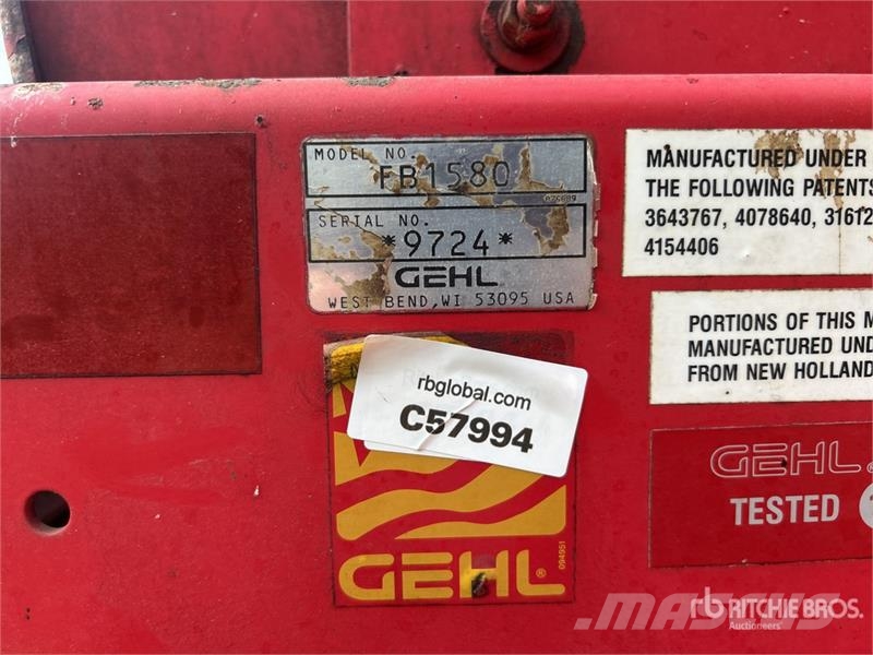 Gehl 1580 54in fan Silage Blower Pašizkrāvēji