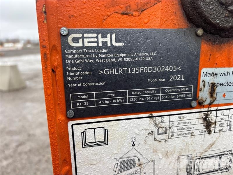 Gehl RT135 Compact Track Loader Lietoti riteņu kompaktiekrāvēji