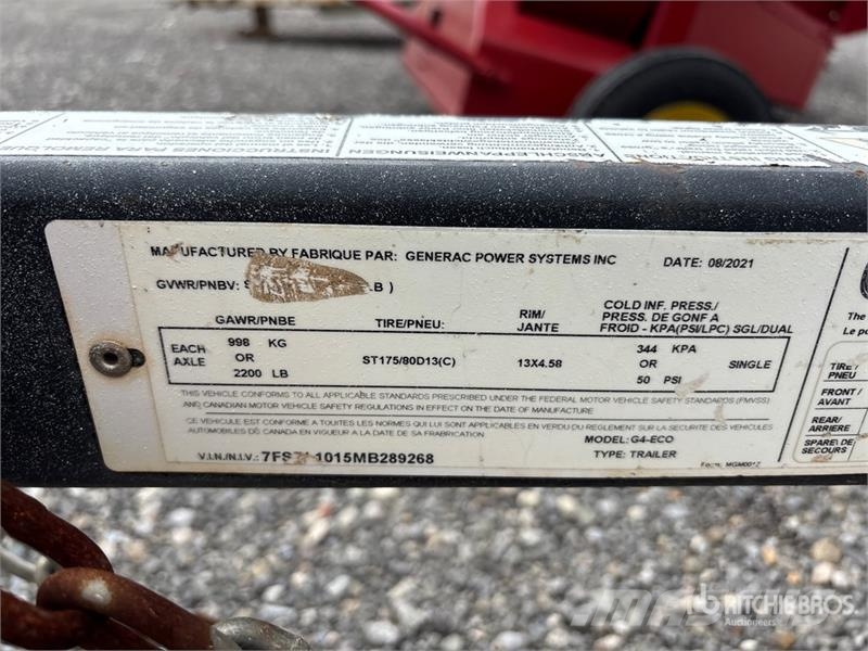 Generac G4-ECO 3.3 kW Light Tower (Inoperable) ライトタワー