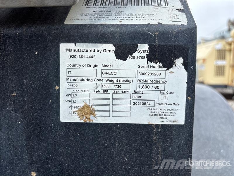 Generac G4-ECO 3.3 kW Light Tower (Inoperable) ライトタワー