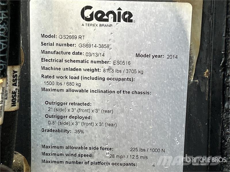 Genie GS-2669 RT Diesel Scissor Lift رافعات مقصية الشكل
