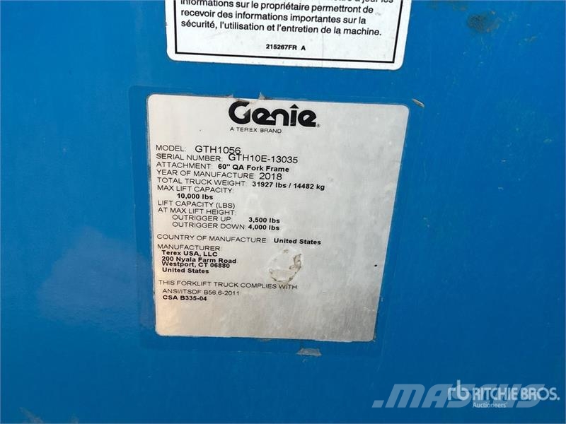 Genie GTH-1056 텔러 핸들러