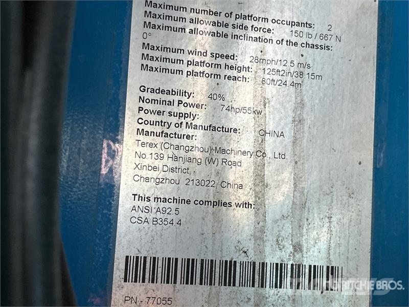 Genie S-125 4WD Diesel Telescopic Boom Lift Teleskopske dvižne ploščadi