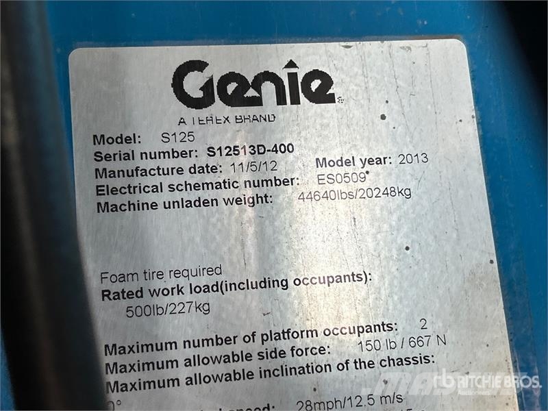 Genie S-125 4WD Diesel Telescopic Boom Lift Teleskopske dvižne ploščadi