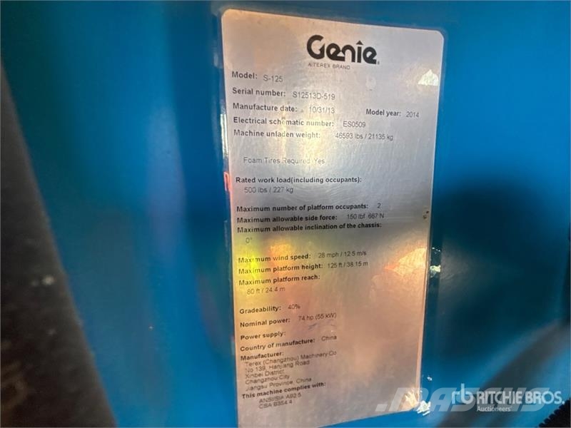 Genie S-125 4WD Diesel Telescopic Boom Lift Teleskopske dvižne ploščadi
