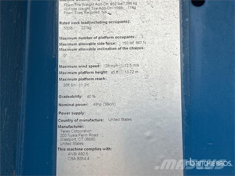 Genie S-45 2WD Diesel Articulating Boom Lift Telescoophoogwerkers