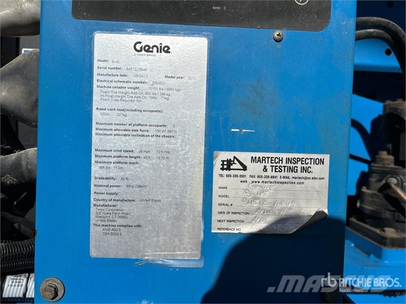 Genie S-45 Diesel Telescopic Boom Lift Teleskopbühnen