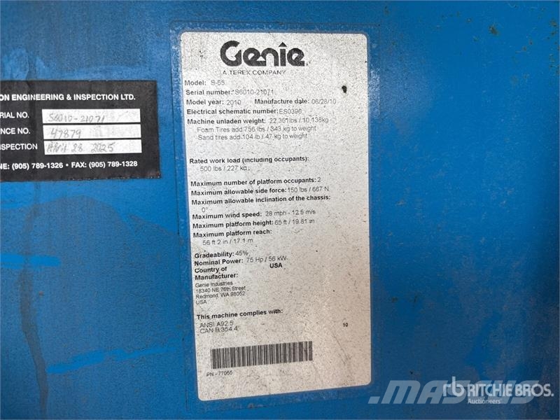Genie S-65 4WD Gasoline Telescopic Boom Lift Teleszkópos emelők