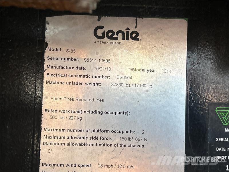 Genie S-85 Piattaforme a braccio telescopico