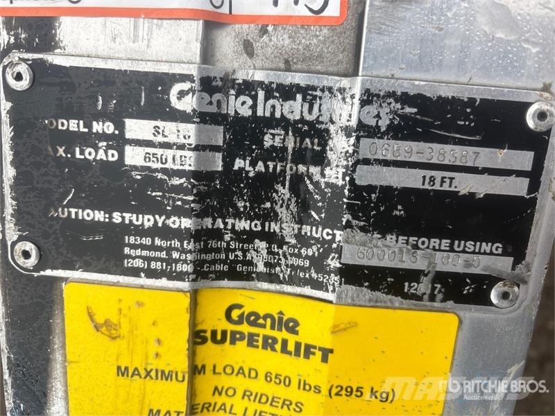 Genie SL18 Material Hoist Winches, hoists and material lifts
