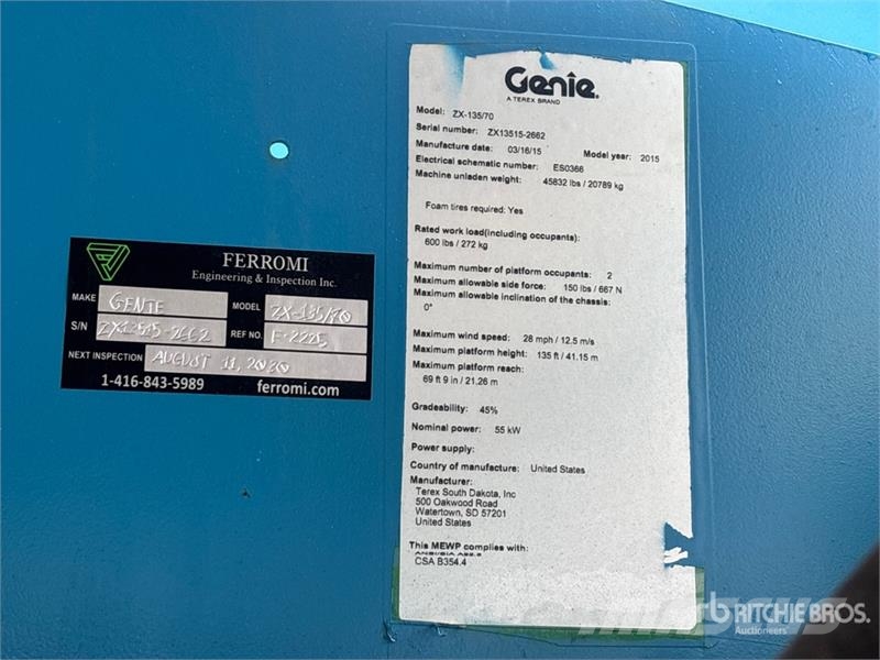 Genie Z-135/70 Zglobne dvižne ploščadi
