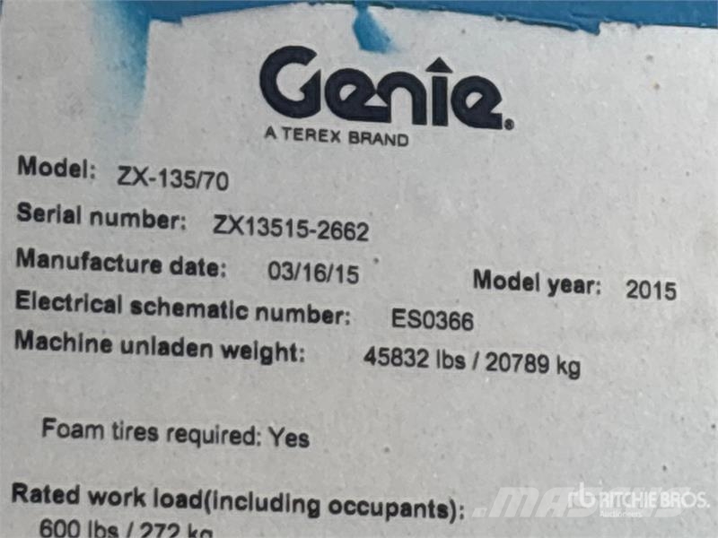 Genie Z-135/70 Zglobne dvižne ploščadi