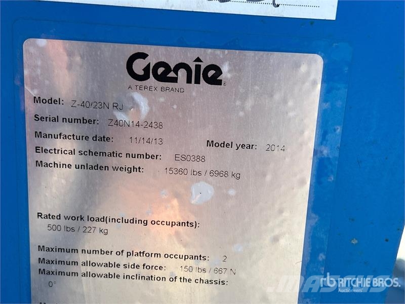 Genie Z-40/23N RJ 2WD Electric Articulating Boom Lift Gelenkteleskoparbeitsbühnen