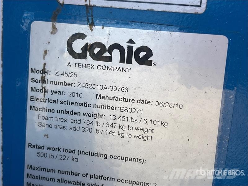 Genie Z-45/25 4WD Diesel Articulating Boom Lift Knikarmhoogwerkers