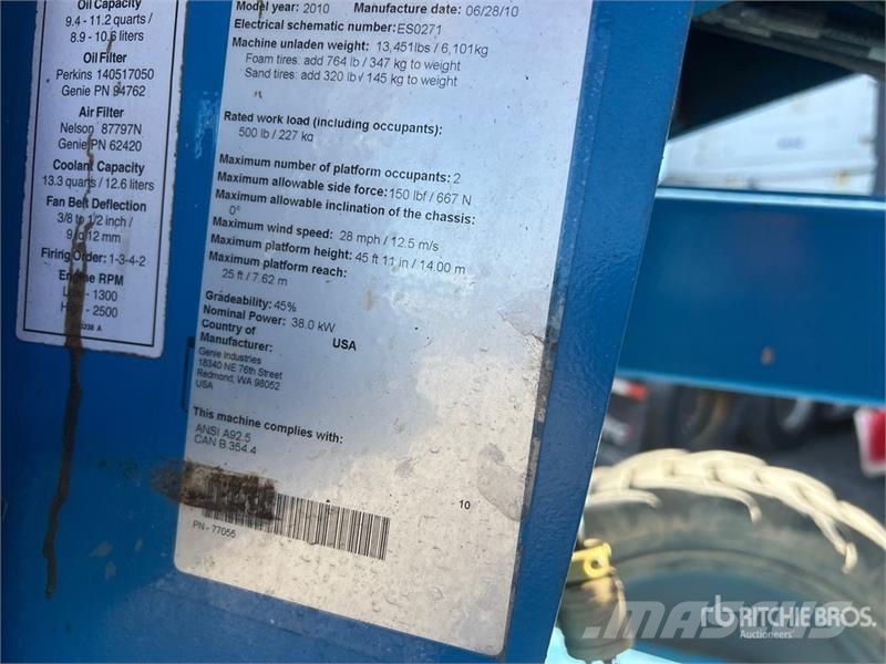 Genie Z-45/25 4WD Diesel Articulating Boom Lift Knikarmhoogwerkers