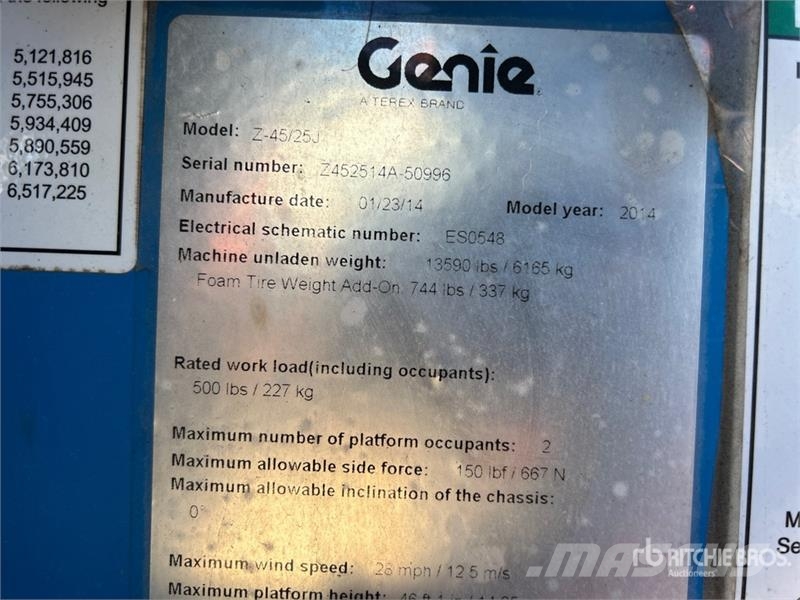 Genie Z-45/25J 4WD Diesel Articulating Boom Lift Knikarmhoogwerkers