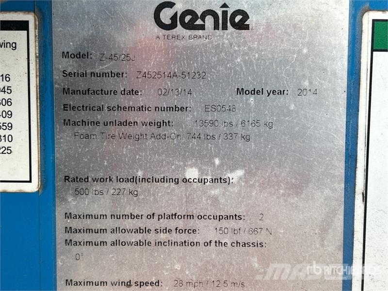 Genie Z-45/25J 4WD Diesel Articulating Boom Lift رافعات سلة مفصلية