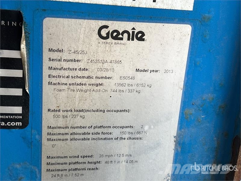 Genie Z-45/25J 4WD Diesel Articulating Boom Lift Articulated boom lifts