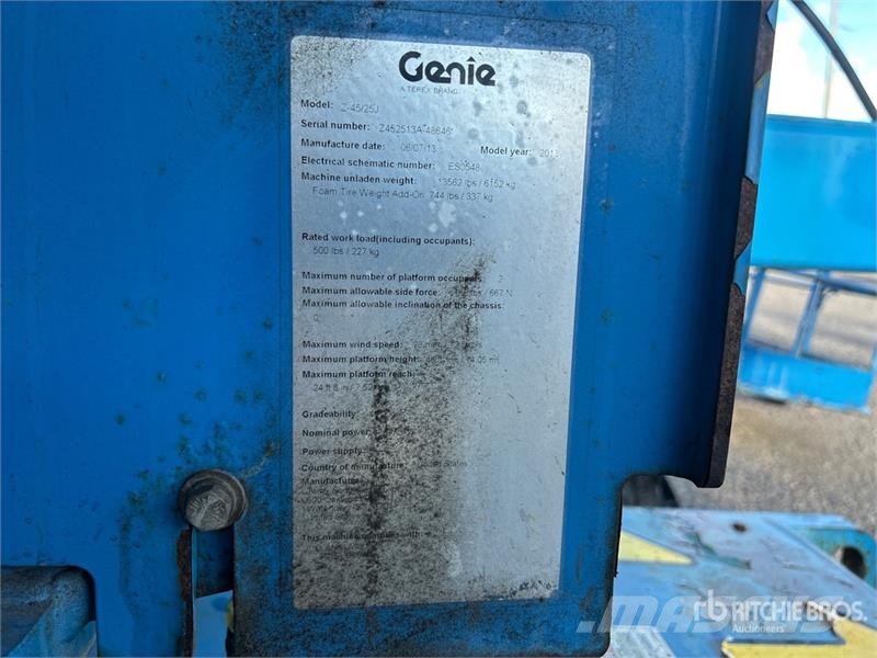 Genie Z-45/25J 4WD Dual Fuel Articulating Boom Lift 관절형 전동이동 리프트