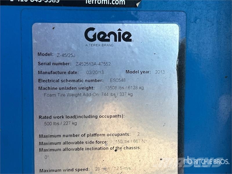 Genie Z-45/25J Diesel Articulating Boom Lift Gelenkteleskoparbeitsbühnen