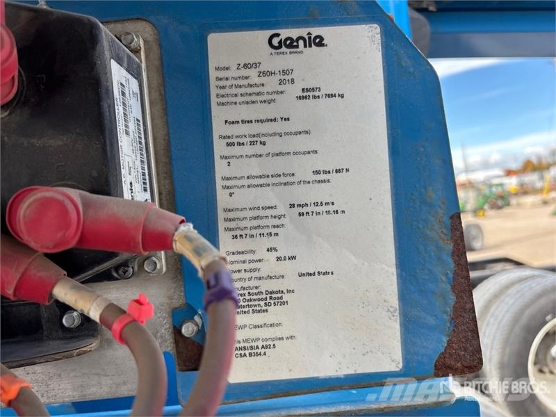 Genie Z-60/37 4WD Hybrid Articulating Boom Lift Piattaforme a braccio articolato