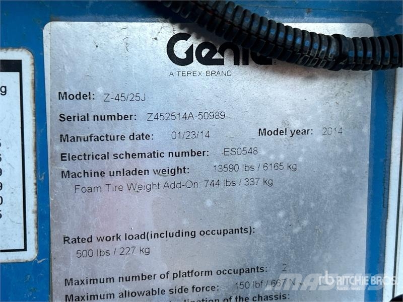 Genie Z45/25J 4WD Diesel Articulating Boom Lift Zglobne dvižne ploščadi