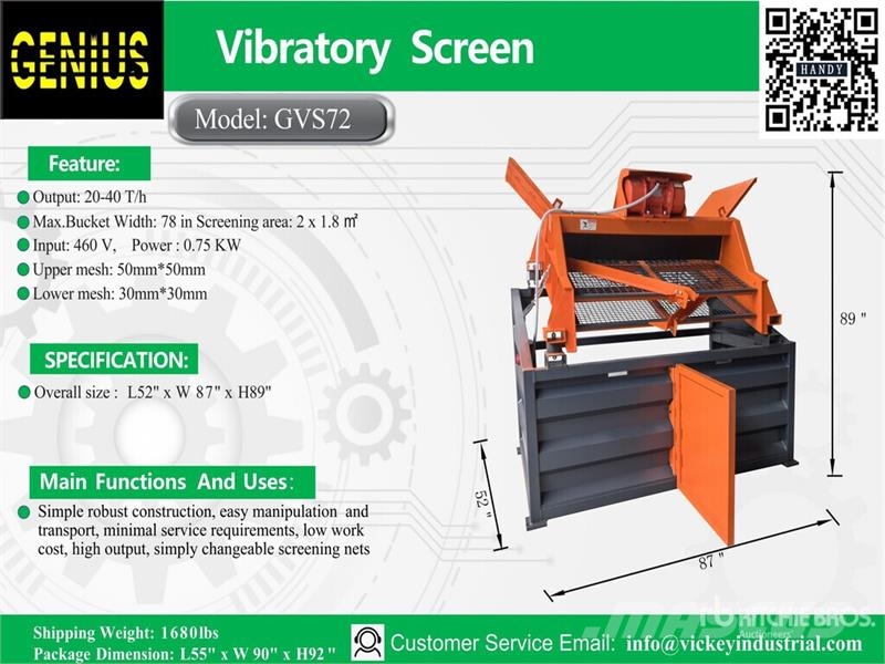  Genius GVS72 Skid-Mounted Vibratory Screen (Unused Sita
