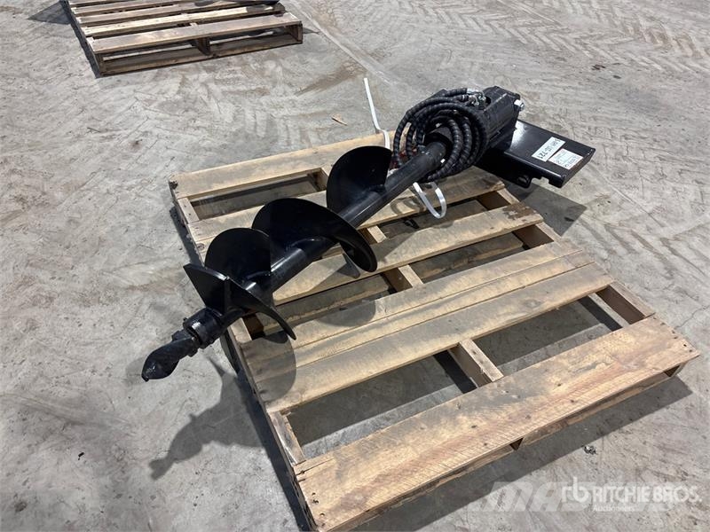 GIYI 12 in Mini Skid Steer Auger (Unused) Tarière