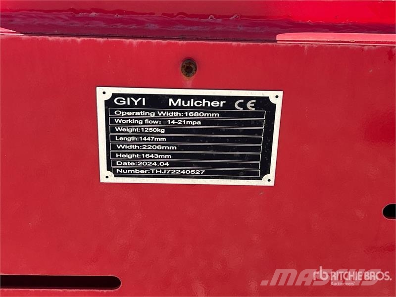 GIYI 72 in Skid Steer Mulcher Šumarski malčeri
