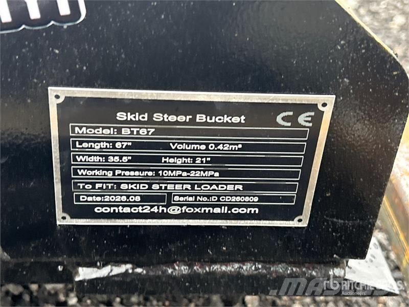 GIYI BT67 67 in General Purpose Skid Steer Bucket Schaufeln