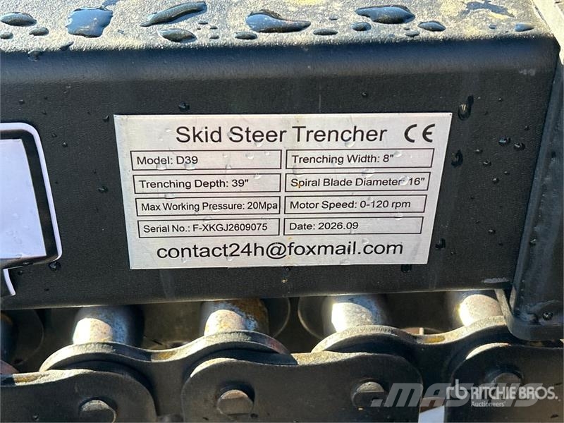 GIYI D39 39 in Skid Steer Trencher Grabenfräse