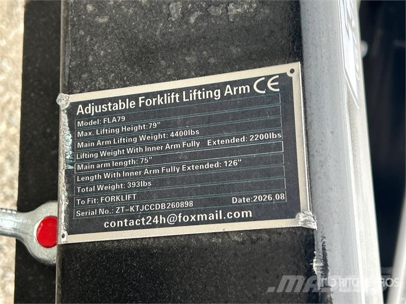  GIYI FLA79 Adjustable Forklift Lift Arm Andre komponenter
