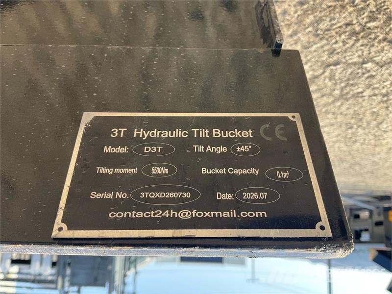  GIYI GY-3TB Tilting Excavator Bucket - Fits Cat 3  دلاء