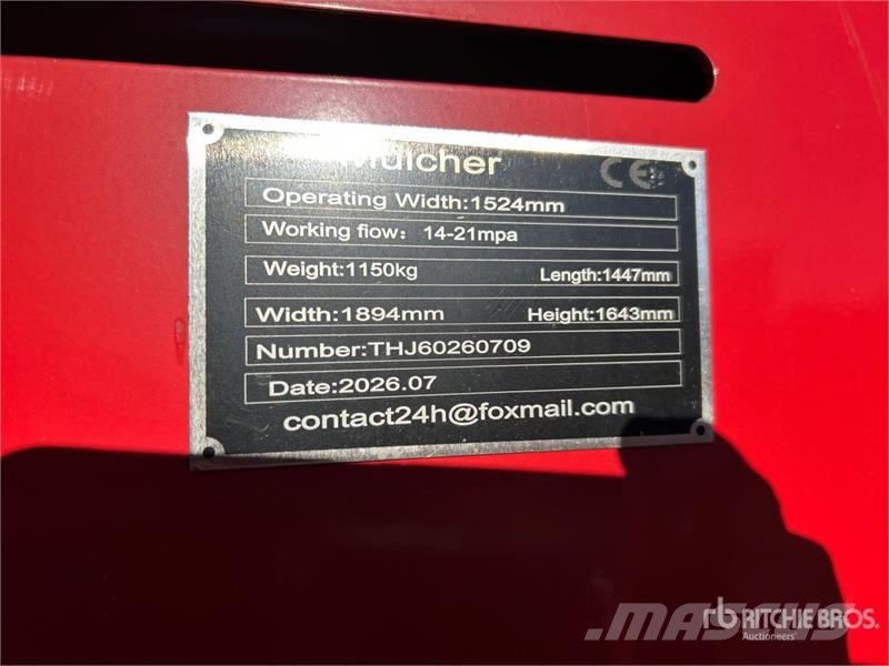 GIYI GY-60 60 in Skid Steer Mulcher (Unused) Forstmulcher