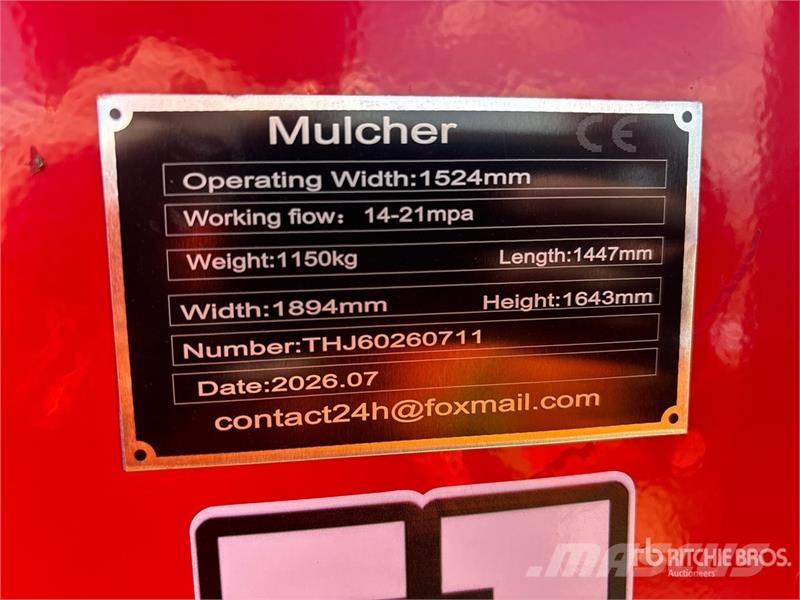  GIYI GY-60 60 in Skid Steer Mulcher (Unused) Trituradoras forestales