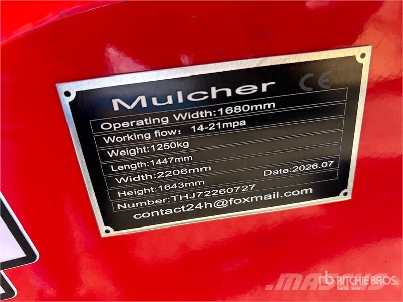  GIYI GY-72X Skid Steer Mulcher (Unused) Trituradoras forestales