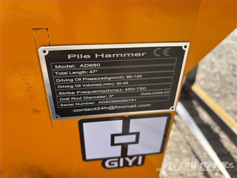GIYI GY-AD680 Skid Steer Post Driver (Unused) Zäune und Zubehör