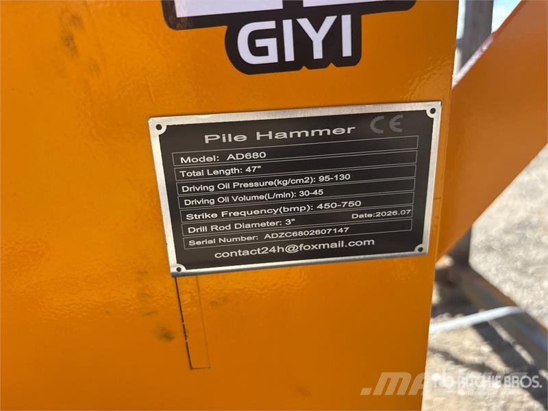 GIYI GY-AD680 Skid Steer Post Driver (Unused) Zäune und Zubehör