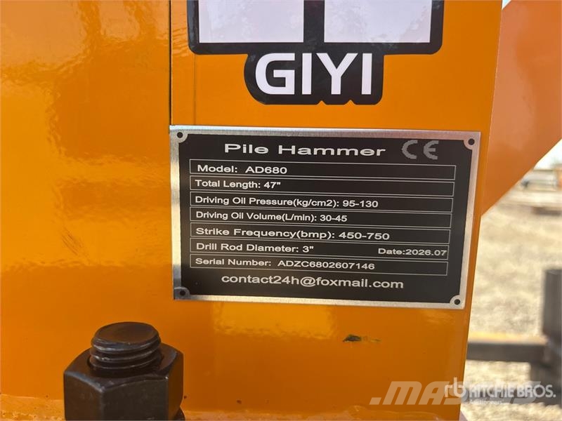 GIYI GY-AD680 Skid Steer Post Driver (Unused) Zäune und Zubehör
