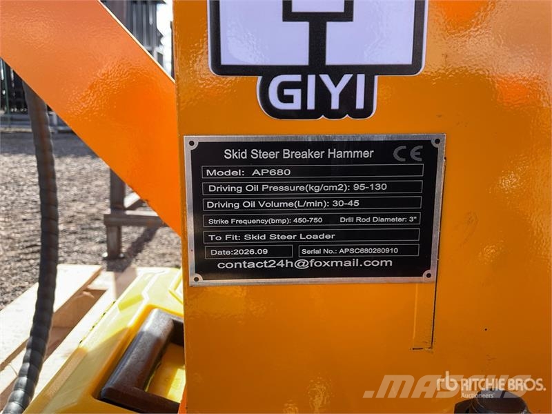  GIYI GY-AP680 Skid Steer Breaker (Unused) مطارق / كسارات