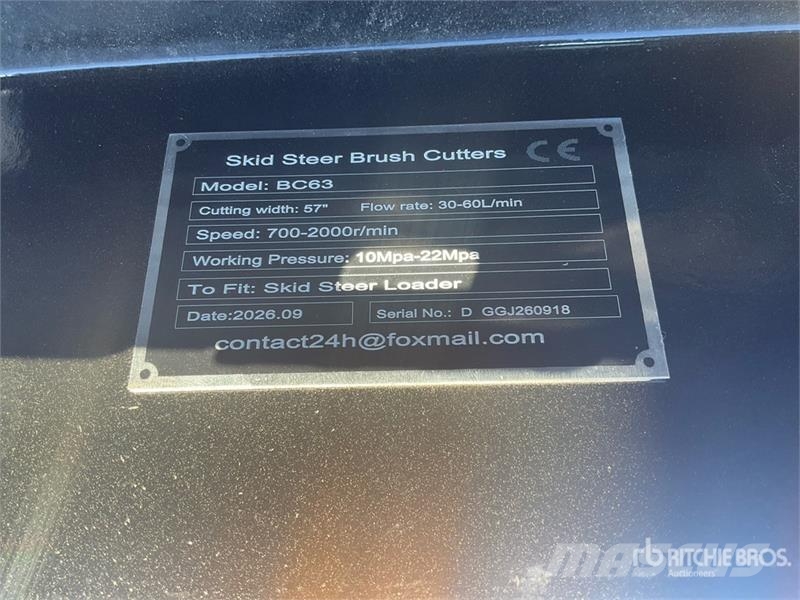 GIYI GY-BC63 60 in Skid Steer Brush Cutter (Unused ماكينات جز العشب