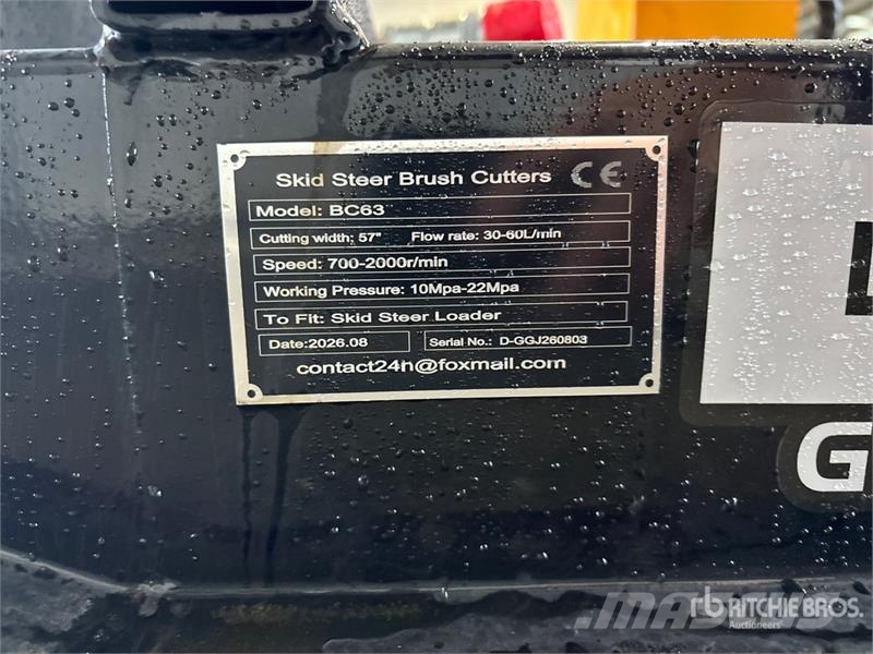 GIYI GY-BC63 60 in Skid Steer Brush Cutter (Unused Kosiarki ciągnikowe i ciągnione